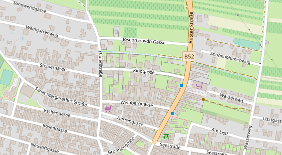 Pension auf Satellitenbild