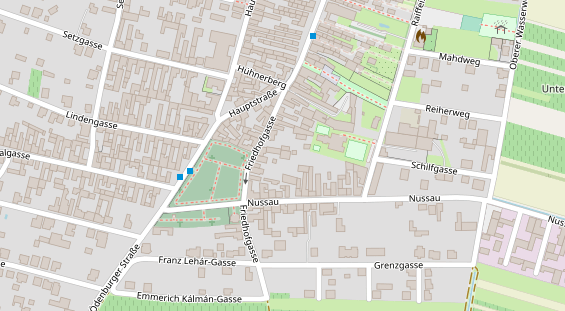 Pension auf Satellitenbild