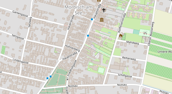 Pension auf Satellitenbild