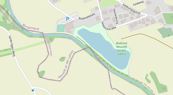 Pension auf Satellitenbild