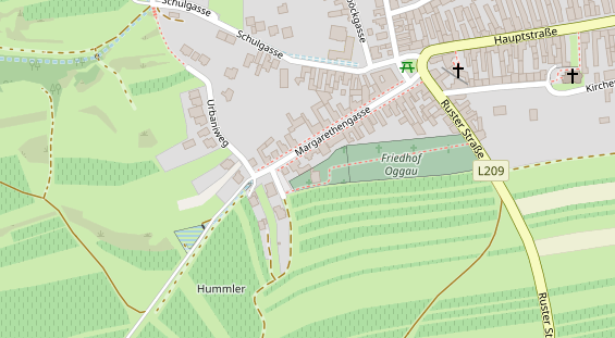 Pension auf Satellitenbild