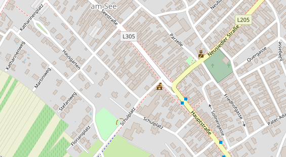 Pension auf Satellitenbild