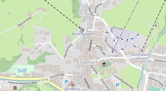Pension auf Satellitenbild
