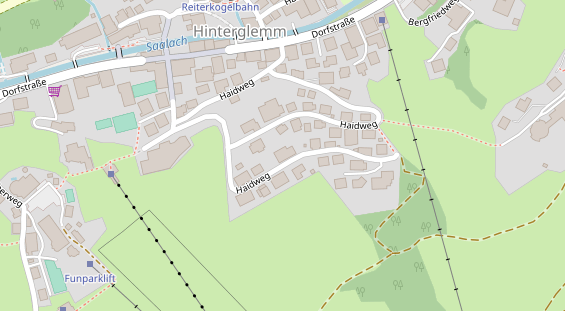 Pension auf Satellitenbild