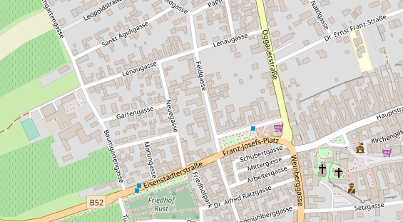 Pension auf Satellitenbild