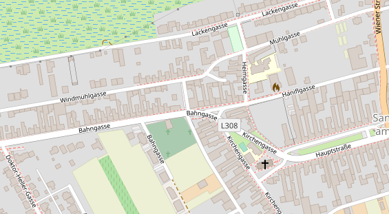 Pension auf Satellitenbild