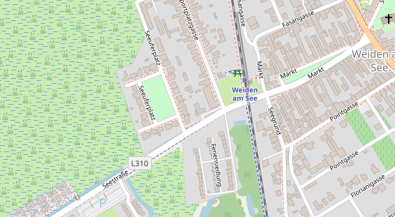 Pension auf Satellitenbild