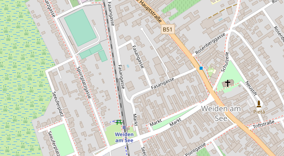 Pension auf Satellitenbild