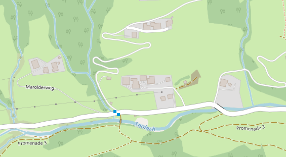 Pension auf Satellitenbild