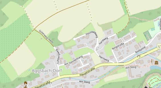 Pension auf Satellitenbild