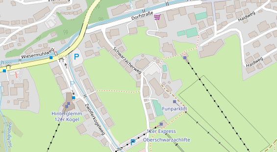 Pension auf Satellitenbild