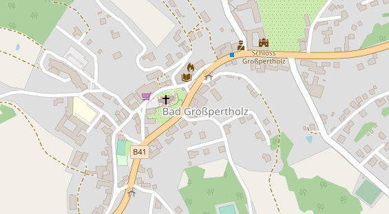 Pension auf Satellitenbild