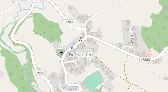 Pension auf Satellitenbild