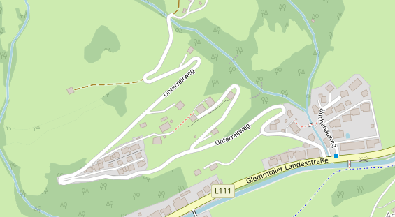 Pension auf Satellitenbild