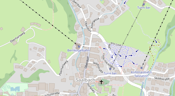 Pension auf Satellitenbild