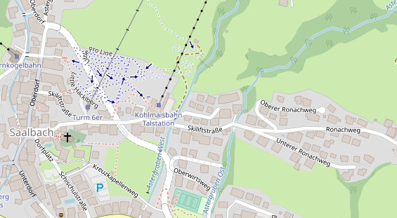 Pension auf Satellitenbild