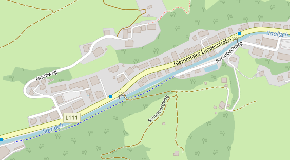 Pension auf Satellitenbild