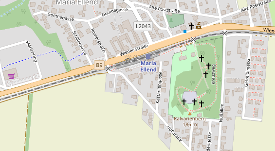 Pension auf Satellitenbild