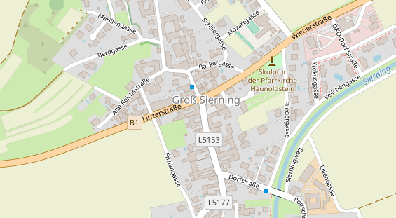 Pension auf Satellitenbild