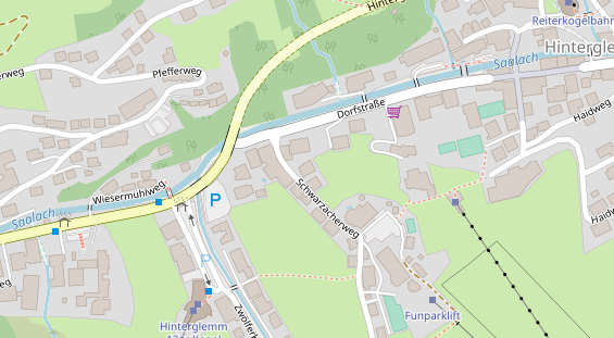 Pension auf Satellitenbild