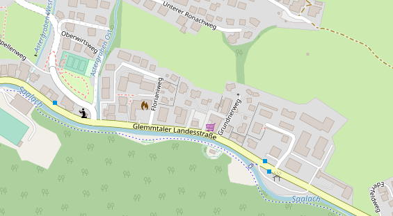 Pension auf Satellitenbild