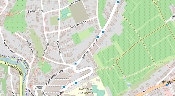 Pension auf Satellitenbild