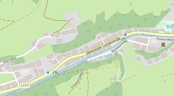 Pension auf Satellitenbild