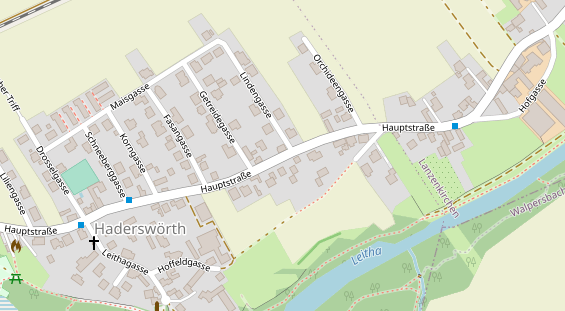 Pension auf Satellitenbild