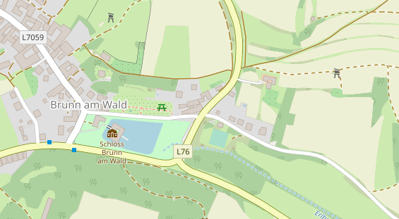 Pension auf Satellitenbild