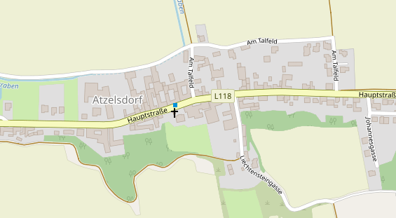 Pension auf Satellitenbild