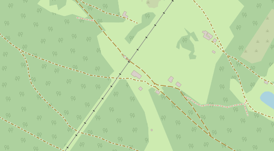 Pension auf Satellitenbild