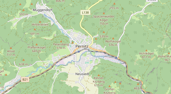 Pension auf Karte