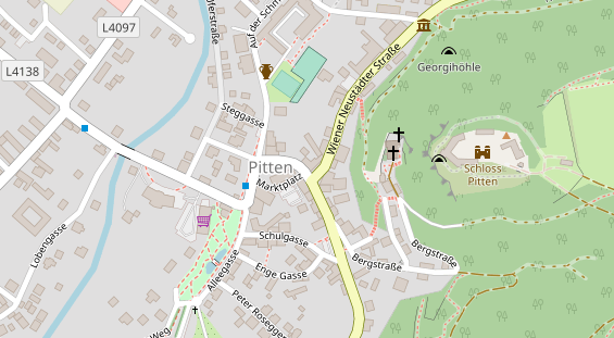 Pension auf Satellitenbild