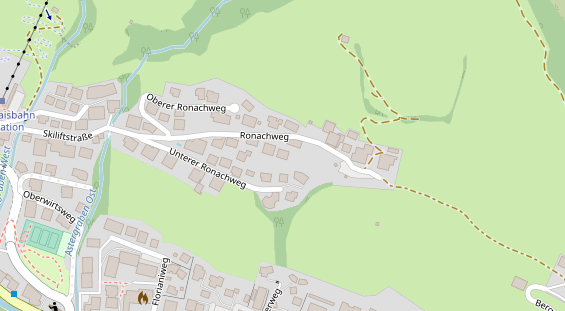 Pension auf Satellitenbild