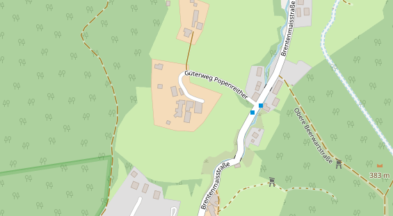 Pension auf Satellitenbild