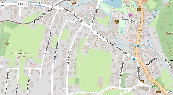 Pension auf Satellitenbild