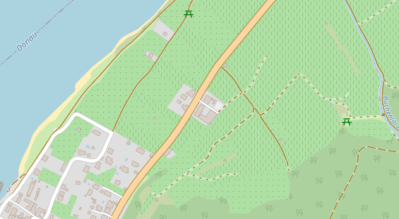 Pension auf Satellitenbild