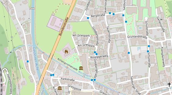 Pension auf Satellitenbild