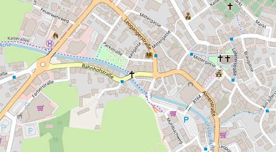 Pension auf Satellitenbild