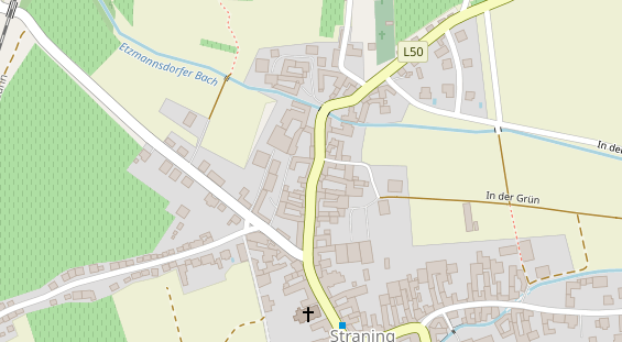 Pension auf Satellitenbild