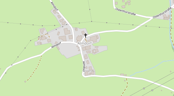 Pension auf Satellitenbild