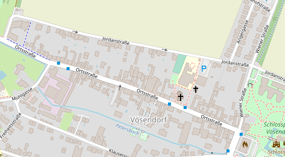 Pension auf Satellitenbild