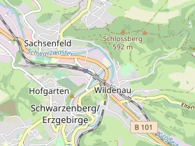 Pension auf Karte