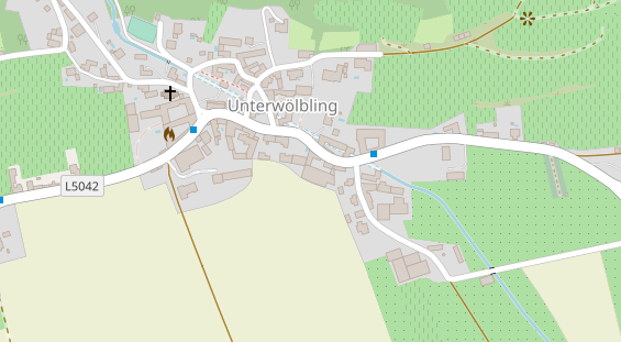 Pension auf Satellitenbild