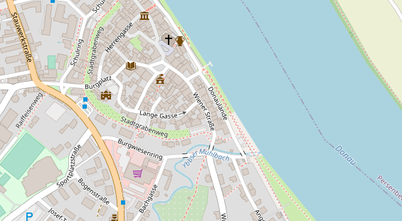 Pension auf Satellitenbild