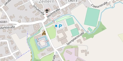 Pension auf Satellitenbild