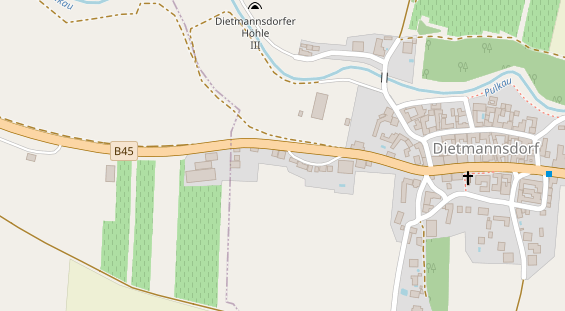 Pension auf Satellitenbild