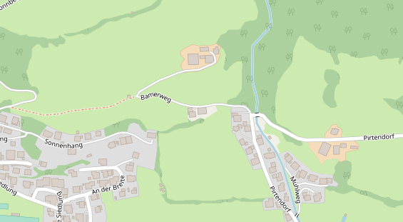 Pension auf Satellitenbild