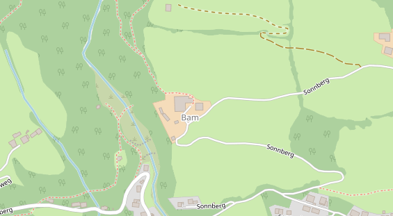 Pension auf Satellitenbild