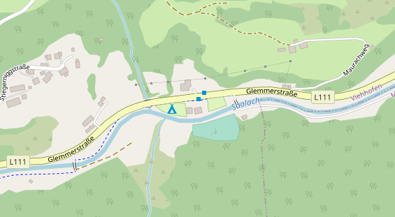 Pension auf Satellitenbild